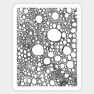 Dots pattern / circle pattern (black on white) Sticker